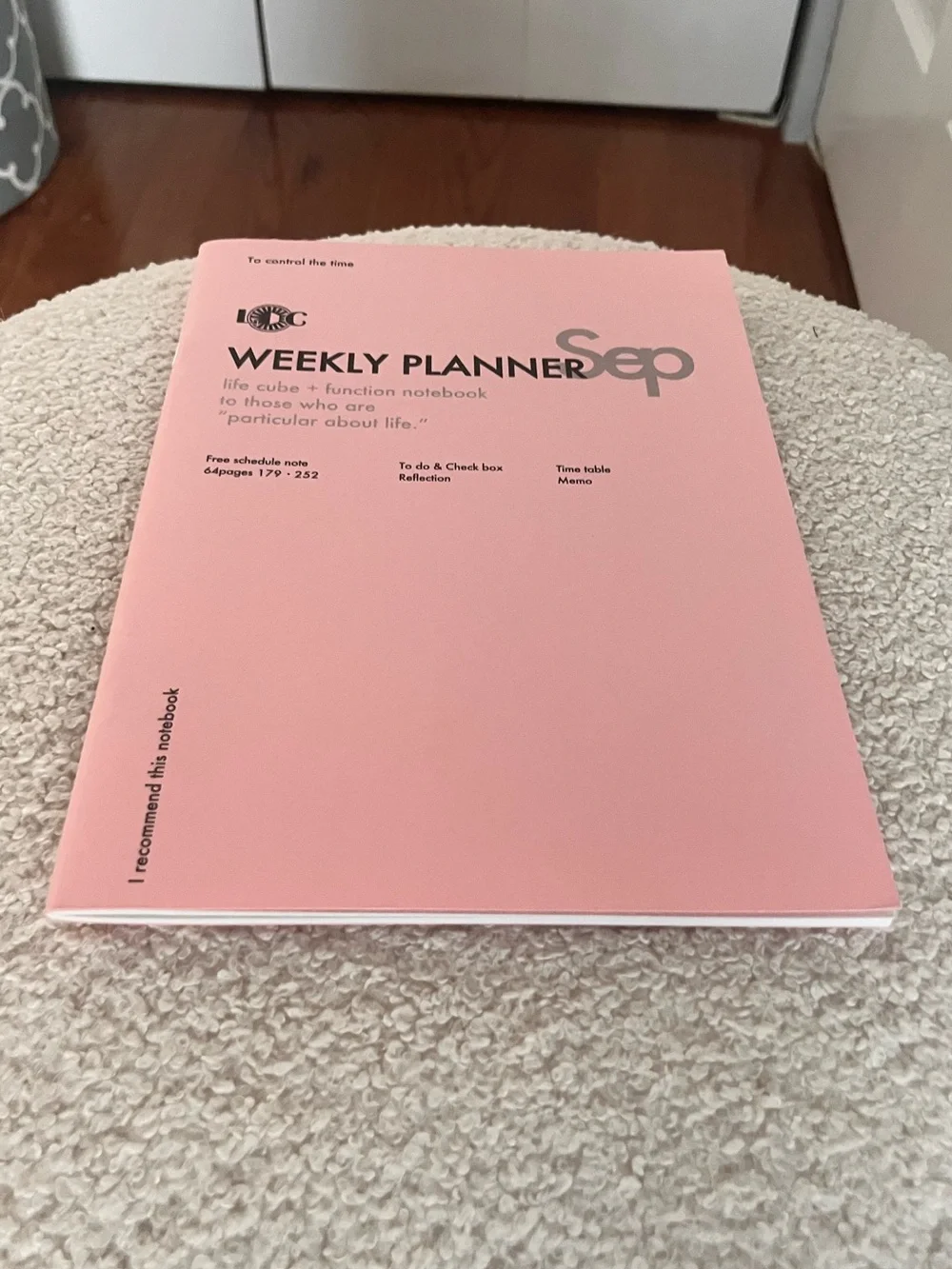 NWT🎉 Luddite Pastel Pink Soft Cover Undated Weekly Planner Notebook